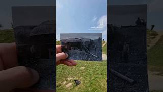 Then amp Now  Destroyed Gun Battery at LonguessurMer in Normandy [upl. by Kcorb784]