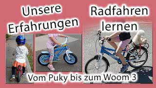 Radfahren lernen  Stützräder janein  Unsere Erfahrungen  Puky  Woom 3 [upl. by Paola]