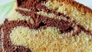 Eggless Marble Cake in Pressure Cooker  Swirled Marble Tea Time Cake  MadhurasRecipe [upl. by Hallerson]