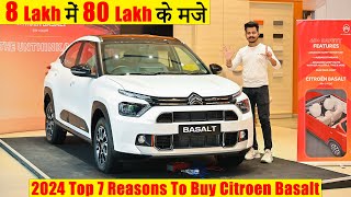 8 लाख में Luxury Car के मजे  Top 7 Reasons To Buy Citroen Basalt  Tata Curvv Rival  Basalt Review [upl. by Attelrahc]