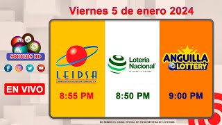 Lotería Nacional LEIDSA y Anguilla Lottery en Vivo 📺│Viernes 5 de enero 2024  855 PM [upl. by Aihsi]