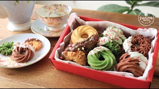 My Favourite Assorted Butter Cookies for Festive Season  Easy Spritz Cookies [upl. by Eiba278]