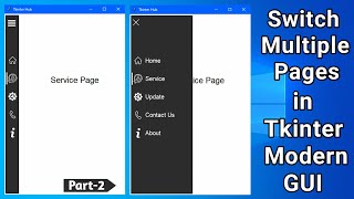 Python Modern GUI  Tkinter Multiple Pages  Switch Tkinter Multiple Frame  Part 2 [upl. by Aisyle]