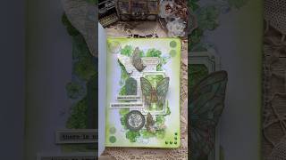 ASMR journal green 🍀💚🪲asmr journal journalwithme diy fyp green scrapbooking journaling [upl. by Jurgen]