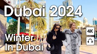 Dubai 🇦🇪 Winter in Dubai  4K  Walking Tour Сompilation [upl. by Joline]