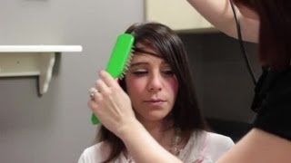 How to Style Long Bangs Brushed to the Side  Hair Care Advice [upl. by Rika]