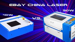 40W vs 50W Ebay Laser Graviermaschine Der ultimative Laser Cutter Vergleich  Lasergravurmaschine [upl. by Pisano991]