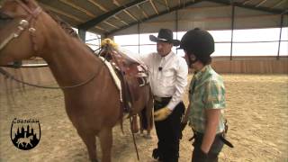 Loesdau Lessons Basics mit Kati Aufsteigen auf ein Westernpferd [upl. by Leiahtan]