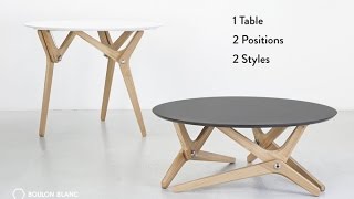 BOULON BLANC  From a coffee table to a diner table in 1 second [upl. by Milurd]