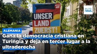 Gana la democracia cristiana en Turingia y deja en tercer lugar a la ultraderecha  euronews 🇪🇸 [upl. by Aztiley]