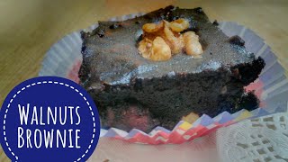 No Oven Walnut Brownie Recipe in Urdu Hindi Easy Brownie recipe Without Oven in Urdu Hindi [upl. by Territus962]