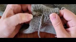 Tuto tricot vidéo 13 du projet Paletot Layette de Phildar assembler et coudre les épaules [upl. by Bonaparte630]