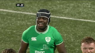 Ireland 2322 Italy  FT scenes from a crazy game in the U20 Six Nations [upl. by Htrahddis]