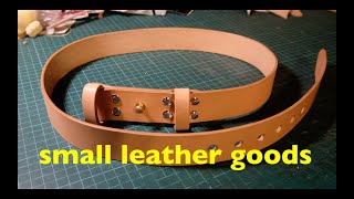 making a buckleless belt leathercraft [upl. by Torrin386]