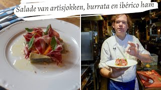 Koken met Rik de Jonge Salade van artisjokken burrata en ibérico ham [upl. by Greene]