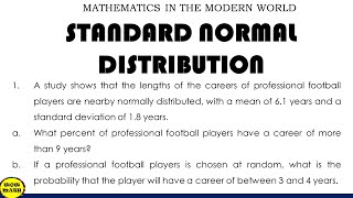 STANDARD NORMAL DISTRIBUTION [upl. by Winograd288]