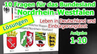 Leben in Deutschland und Einbürgerungstest 20232024Nordrhein WestfalenLösungen [upl. by Laundes]