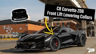 C8 Corvette Z06 Front Lift Lowering Collar Explanation [upl. by Franklin6]