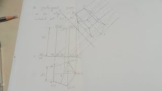 Auxiliary view of Pentagonal prism [upl. by Ameen697]