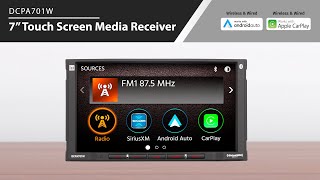 DCPA701W  Dual 7″ AV Media Receiver with Wireless Apple CarPlay and Android Auto [upl. by Kendry]