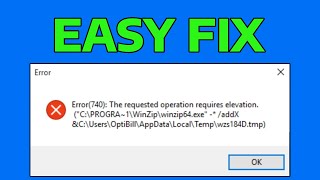 How To Fix Error 740 Message in Command Prompt Window [upl. by Eidoow486]