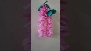 how to make hanging wisteria flowers at home homemade wisteria flowers Ganpati decoration idea [upl. by Gian]