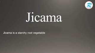 How to pronounce Jicama [upl. by Sunderland]