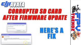 DJI Avata Corrupted SD Card After Firmware Update  Heres What You Should Do [upl. by Onitnatsnoc646]