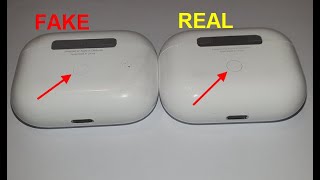 Airpods pro real vs fake How to spot counterfeit  clone Apple air pods [upl. by Haram]