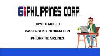 HOW TO MODIFY PASSENGER INFORMATIONPHILIPPINE AIRLINES [upl. by Rondon]