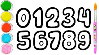 Numbers  Drawing And Coloring Counting Numbers 09 [upl. by Deirdre]