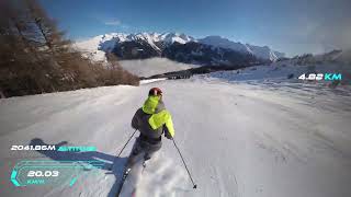 Ski Les Arcs Aiguille Rouge  Villaroger Top 3200m to bottom 1200m [upl. by Gerard]