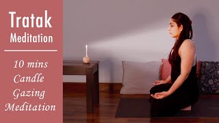 Tratak Meditation  Candle Gazing Meditation  10 Mins Guided Mediation for Relaxation  Bharti Yoga [upl. by Henriha]