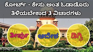 ನ್ಯಾಯಾಲಯದ ಆದೇಶ  ತೀರ್ಪು ಮತ್ತು ಡಿಗ್ರಿಗಳ ಪಾತ್ರ  Order  Decree and Judgment [upl. by Ilise620]