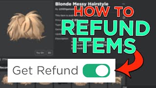 How to REFUND items on ROBLOX To get your ROBUX back 2024 [upl. by Enelyam836]