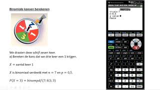 Binomiale kansen berekenen TI 84 Plus CET [upl. by Pauline]