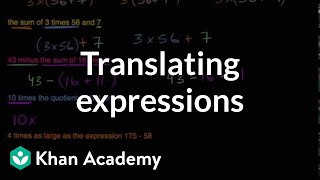 Translating expressions with parentheses  Algebric thinking  5th grade  Khan Academy [upl. by Eilyak548]