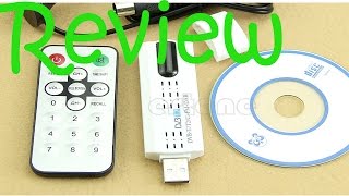 Review  Digital HDTV Stick Tuner Receiver  FM  USB Dongle DVBT2  DVBT  DVBC [upl. by Jez]