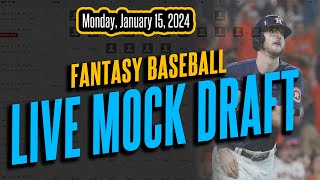 MOCK DRAFT Fantasy Baseball 12Team HeadtoHead Yahoo Standard Settings [upl. by Nertie]