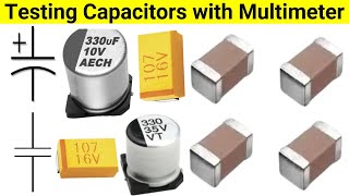 Testing Capacitors with multimeter SMD ceramic capacitor testing electrolytic tantalum capacitor [upl. by Bealle604]