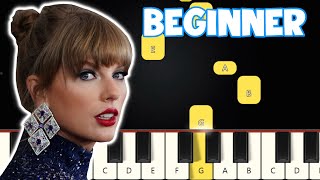 Cruel Summer  Taylor Swift  Beginner Piano Tutorial  Easy Piano [upl. by Nosac]