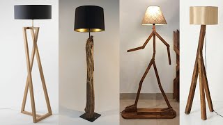 Wooden Floor Lamp Ideas  Diy Lamp [upl. by Narret]