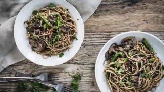 Mushroom asparagus marsala pasta [upl. by Serene]