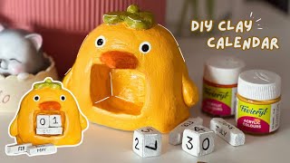 🐥❤️DIY Clay Calendar Tutorial  StepbyStep Guide [upl. by Hayikat]