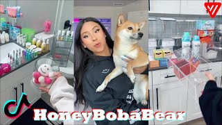 Best HoneyBobaBear TikTok 2023  Honey Boba Bear TikTok Cleaning 2023 Part 2 [upl. by Adnilram]