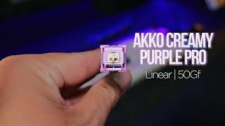 AKKO Creamy Purple Pro Switch Sound Test [upl. by Lerner]