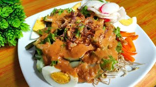 resep bumbu gadogado siram surabaya yang enak  resep gado gado sayuran [upl. by Sclar]