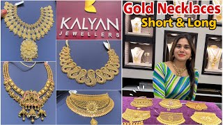 Kalyan Jewellers Gold Necklace Designs With Price Light Weight Gold Choker Necklace Designs amp Price [upl. by Ylla]