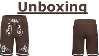 Herren Jogging Lederhose Unboxing Video [upl. by Pearse]