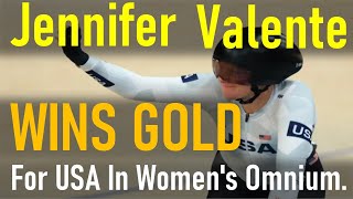 Jennifer Valente Wins Gold for USA in Womens Omnium at Paris Olympics 2024  Jennifer Valente [upl. by Ahseat11]